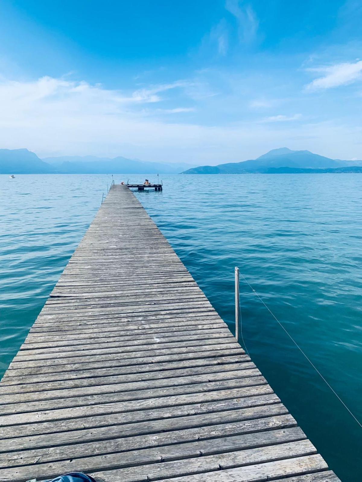 Seeblickwohnung Sirmione - Fronte Lago Mit Privatsteg Kültér fotó